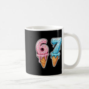 Six Seven 67 Ice Cream Drip Sports Cool Meme Funny Coffee Mug