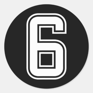Six Seven 67 Matching Number 7 Halloween Birthday Classic Round Sticker