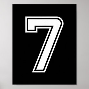 Six Seven 67 Matching Number 7 Halloween Birthday Poster