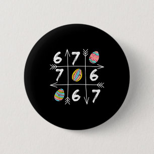 Six Seven 67 Meme 6 7 Eggs Happy Easter Day Boys G Cm Round Badge