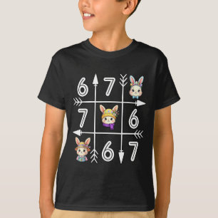Six Seven 67 Meme 6 7 Eggs Happy Easter Day Boys K T-Shirt