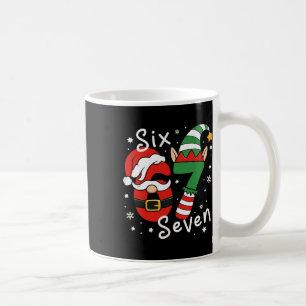 Six Seven 67 Meme 6 7 Elf Santa Christmas Pajamas Coffee Mug
