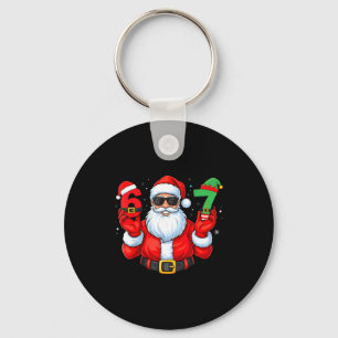 Six Seven 67 Meme 6 7 Elf Santa Christmas Pajamas  Key Ring