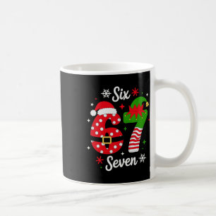 Six Seven 67 Meme 6 7 Santa Christmas Pajamas Kids Coffee Mug
