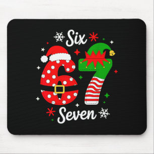 Six Seven 67 Meme 6 7 Santa Christmas Pajamas Kids Mouse Mat