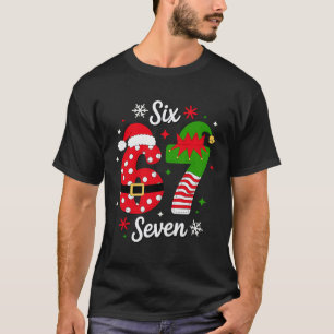 Six Seven 67 Meme 6 7 Santa Christmas Pajamas Kids T-Shirt