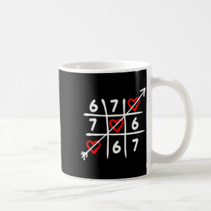Six Seven 67 Meme 6 7 Valentines Day Heart Men Wom Coffee Mug