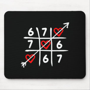 Six Seven 67 Meme 6 7 Valentines Day Heart Men Wom Mouse Mat