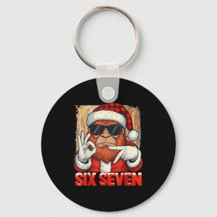 Six Seven 67 Meme Bigfoot Funny Chistmas Men Women Key Ring