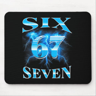 Six Seven 67 Meme Bootleg Style 90s 80s Alpha Gen  Mouse Mat