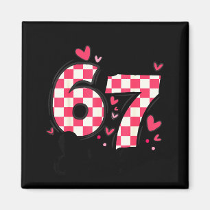 Six Seven 67 Meme Coquette Bow 6 7 Valentines Day Magnet