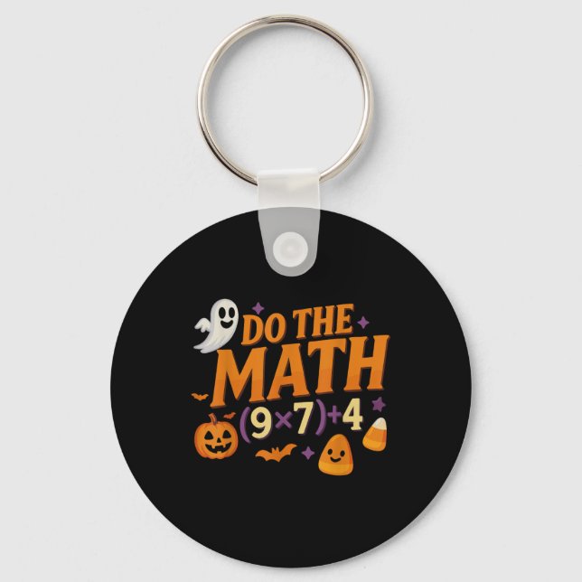 Six Seven 67 Meme Do The Math Halloween Alpha Gen  Key Ring (Front)