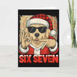 Six Seven 67 Meme Dog Funny Chistmas Men Women Boy Card