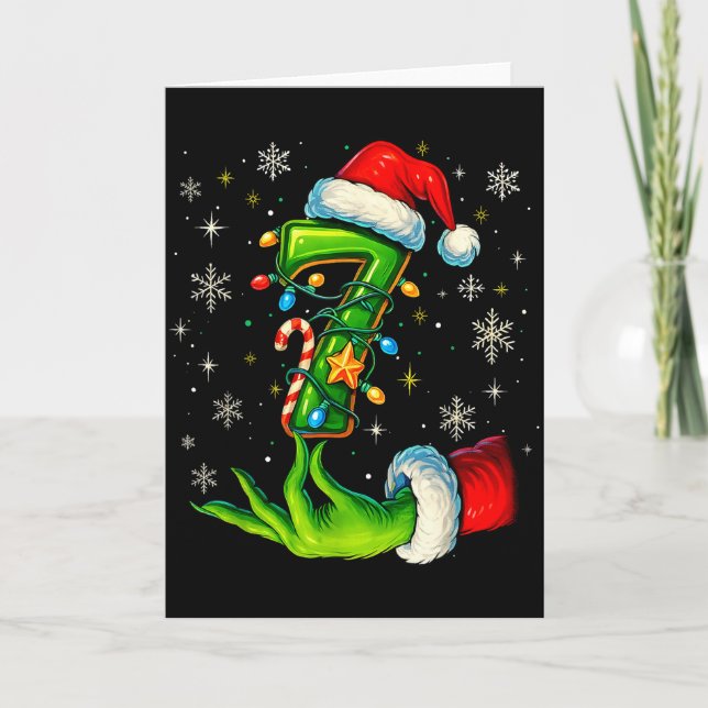Six Seven 67 Meme Funny Christmas Couple Matching  Card (Front)
