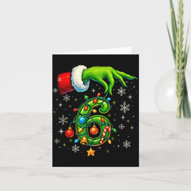 Six Seven 67 Meme Funny Christmas Couple Matching  Card (Front)