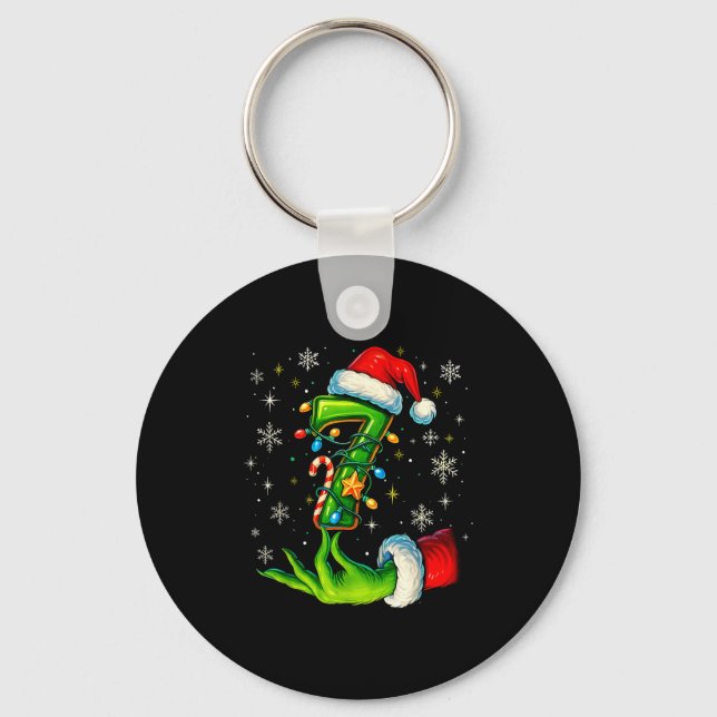 Six Seven 67 Meme Funny Christmas Couple Matching  Key Ring (Front)