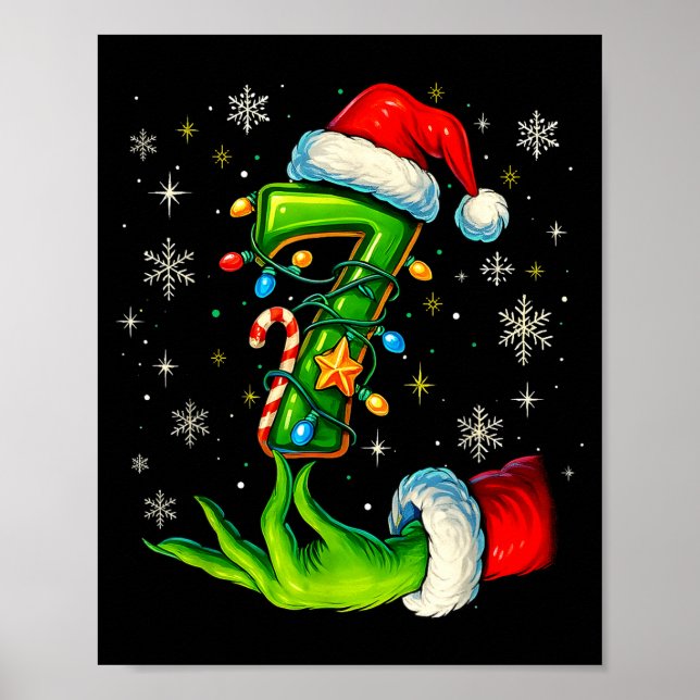 Six Seven 67 Meme Funny Christmas Couple Matching  Poster (Front)