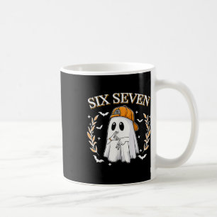 Six Seven 67 Meme Funny Ghost Halloween 6 7 Couple Coffee Mug