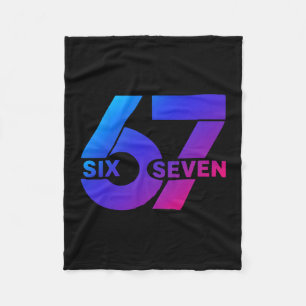 Six Seven 67 Meme Gen Alpha Slang Bysebyll Season Fleece Blanket