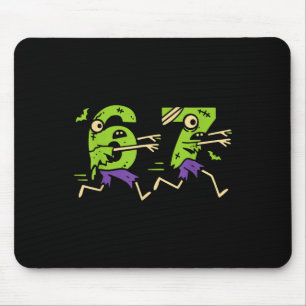 Six Seven 67 Meme Men Women Kids Funny Halloween Mouse Mat