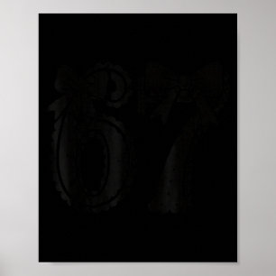 Six Seven 67 Meme Number 67 Coquette Bow Womens Gi Poster