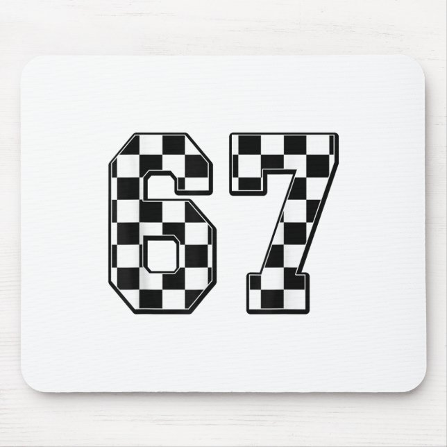 Six Seven 67 Meme Number 67  Mouse Mat (Front)