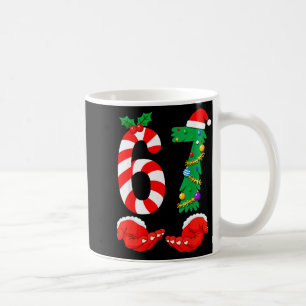 Six Seven 67 Meme Santa Christmas Holiday Funny Coffee Mug