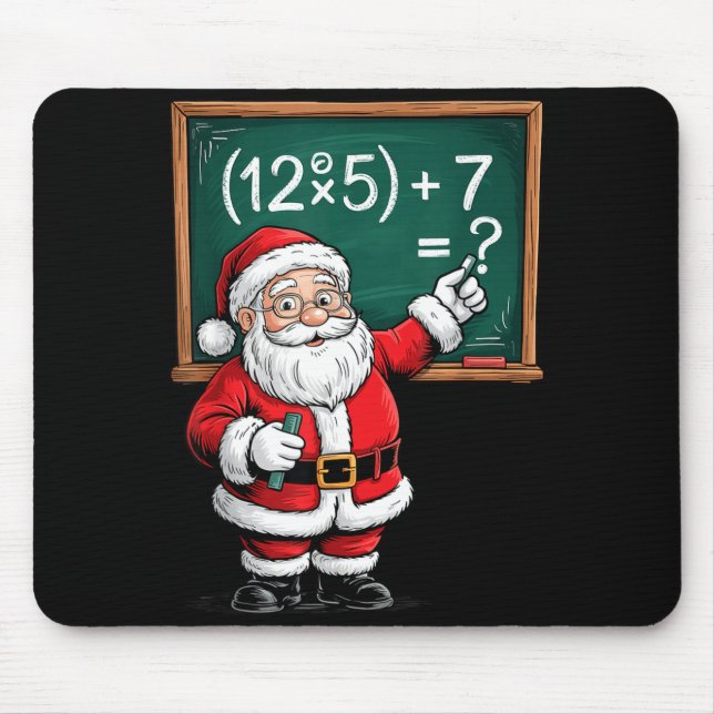 Six Seven 67 Meme Santa Math Teacher Christmas Men Mouse Mat (Front)