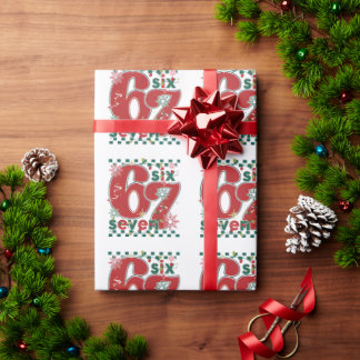 Six Seven 67 Meme Xmas Christmas Wrapping Paper