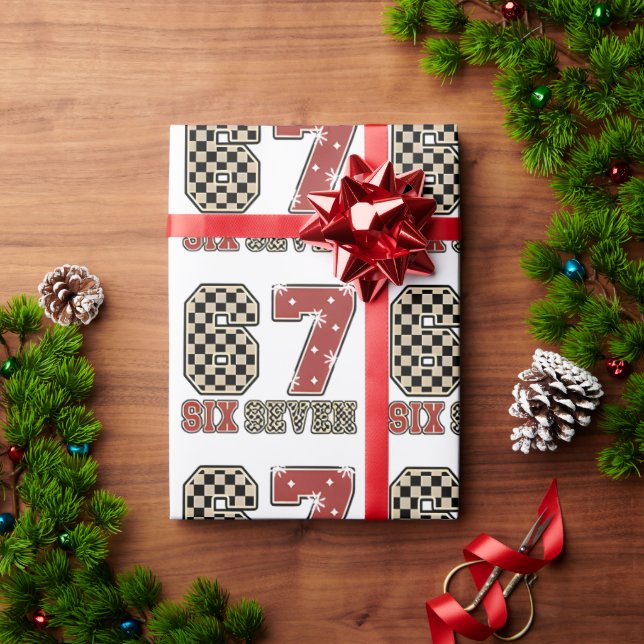 Six Seven 67 Meme Xmas Christmas Wrapping Paper (Holiday Gift)