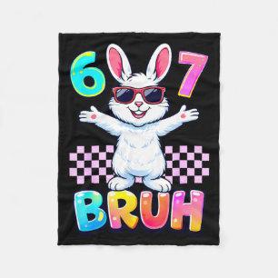 Six seven 67 memes 6 7 boys girls easter funny fleece blanket