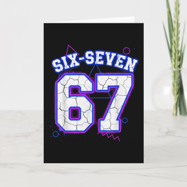 Six-seven 67 Retro Varsity Sports Jersey Team 67th Card (Front)