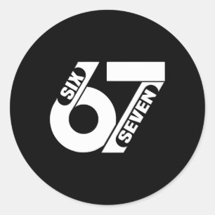 Six Seven 67 Team Sports Funny Meme 67 6 7 Men Wom Classic Round Sticker