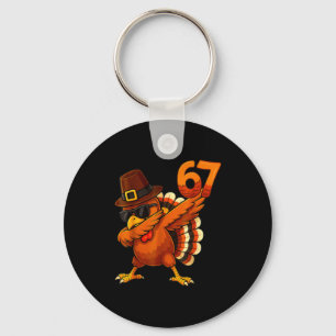 Six-seven-67-thanksgiving-meme-funny-thankful-turk Key Ring