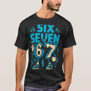 Six Seven 67 Xel Gamer Apparel Retro Block Style A T-Shirt