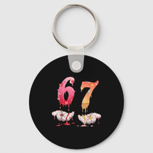 Six Seven 6 7 67 Funny Matching Valentines Day Cou Key Ring
