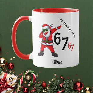 Six Seven 6 7 67 Meme Santa Dubbing Personalized Mug