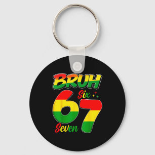 Six Seven 6 7 Black History Month Funny Six Seven Key Ring