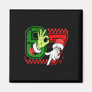 Six Seven 6 7 Christmas Hand Sign Shirt – Festive  Magnet
