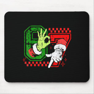 Six Seven 6 7 Christmas Hand Sign Shirt – Festive Mouse Mat