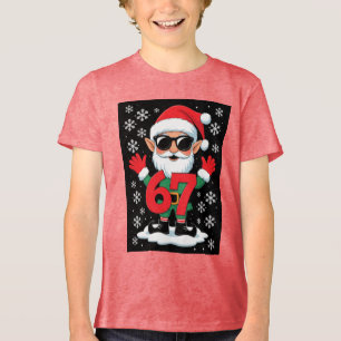 Six Seven 6 7 Christmas Tee Cool Santa Meme