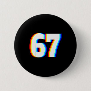 Six Seven 6 7 Edm Optical Illusion  6 Cm Round Badge