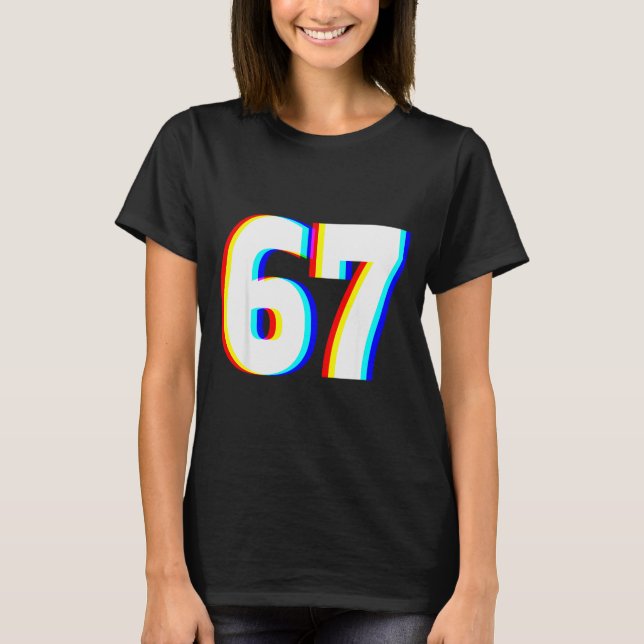 Six Seven 6 7 Edm Optical Illusion  T-Shirt (Front)