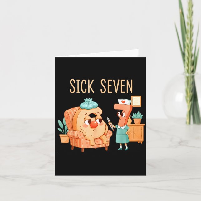 Six Seven 6 7 Funny 67 Gen Alpha Slang 6-7 Meme Nu Card (Front)