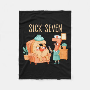 Six Seven 6 7 Funny 67 Gen Alpha Slang 6-7 Meme Nu Fleece Blanket