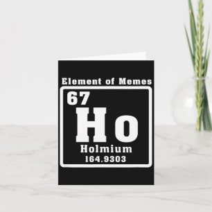 Six Seven 6 7 Funny Number Meme Card