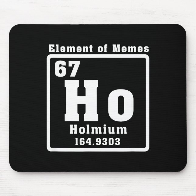 Six Seven 6 7 Funny Number Meme  Mouse Mat (Front)