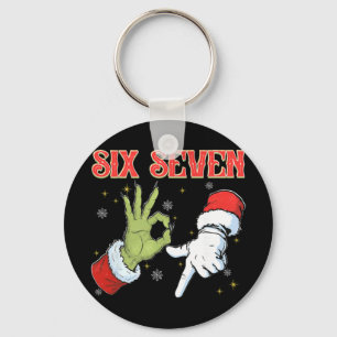 Six Seven 6 7 Gen Z Alpha Meme Slang Merry Christm Key Ring