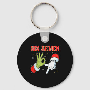 Six Seven 6 7 Gen Z Alpha Meme Slang Merry Christm Key Ring