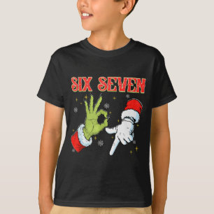 Six Seven 6 7 Gen Z Alpha Meme Slang Merry Christm T-Shirt